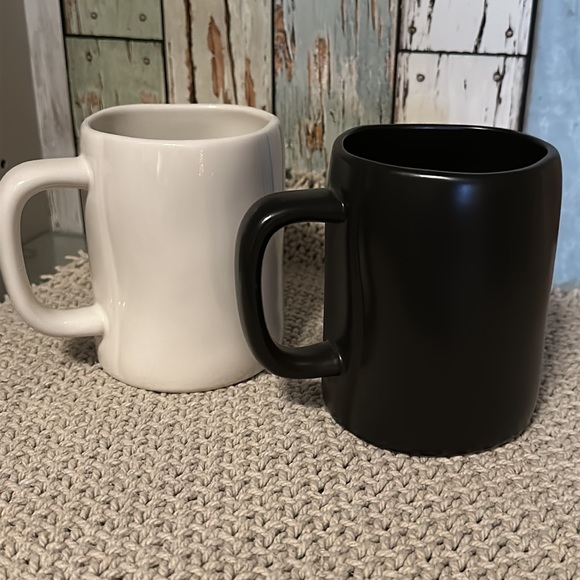 Rae Dunn Coffee Mugs- Set of 2 Black & White - Picture 3 of 5